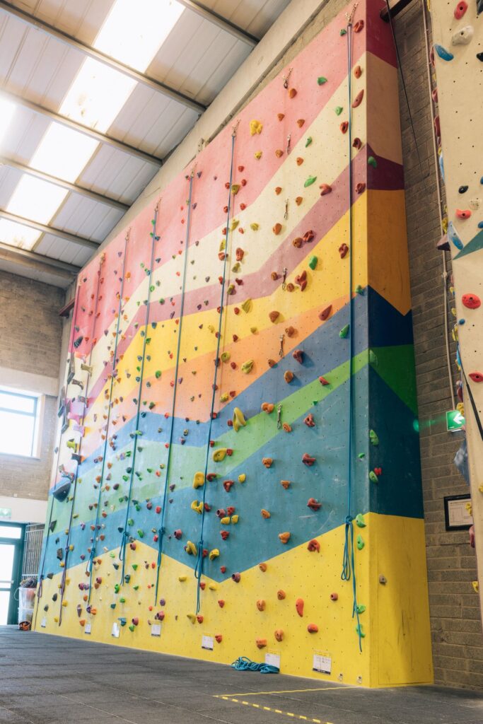 A photo of the beginner wall at Dublin Climbing Centre