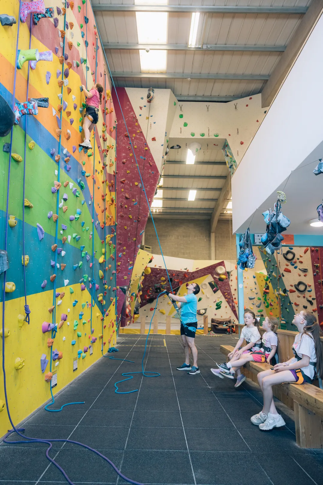 Children climbing at Dublin Climbing Centre birthday party