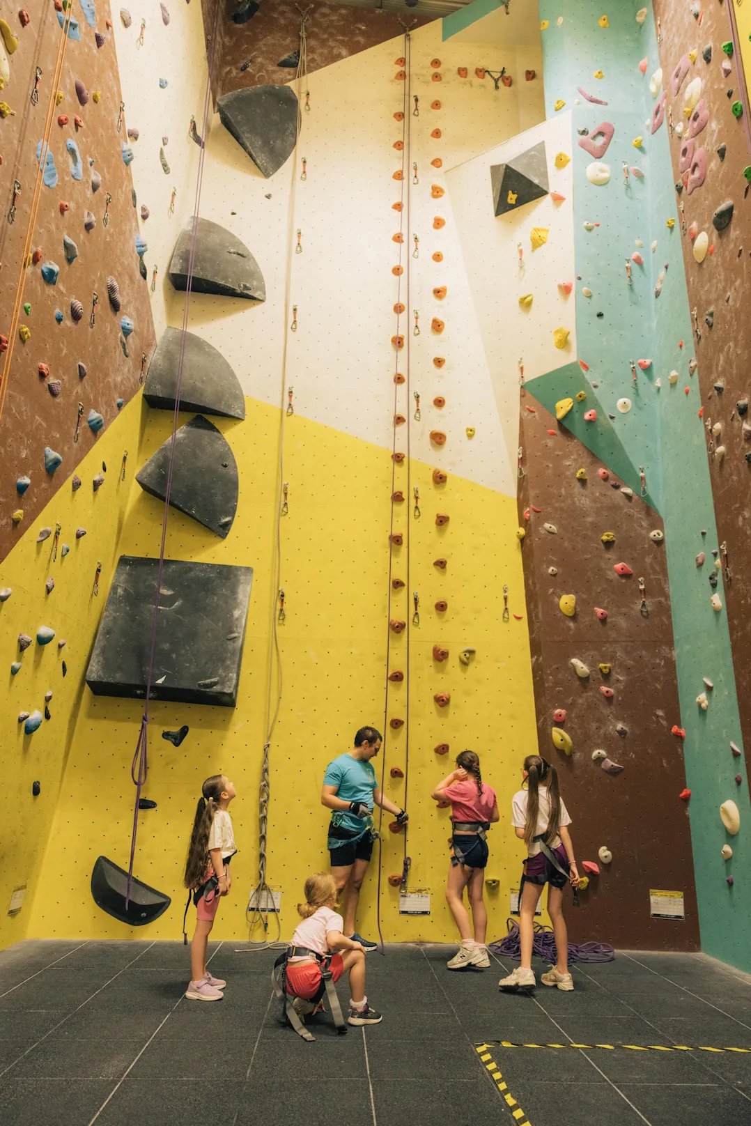 Kids enjoying a climbing birthday party at Dublin Climbing Centre